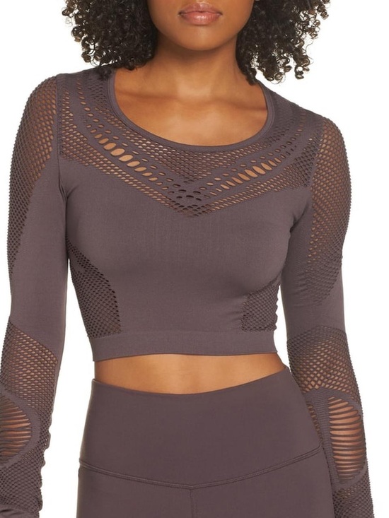 ALO Yoga Tops - Alo Yoga Siren Long Sleeve Crop Top size L